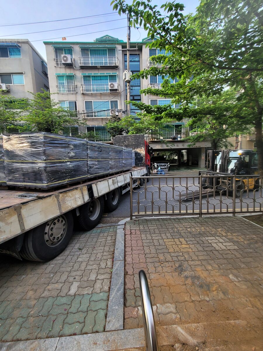 옥상화단철거 완료 후 배수구 정비